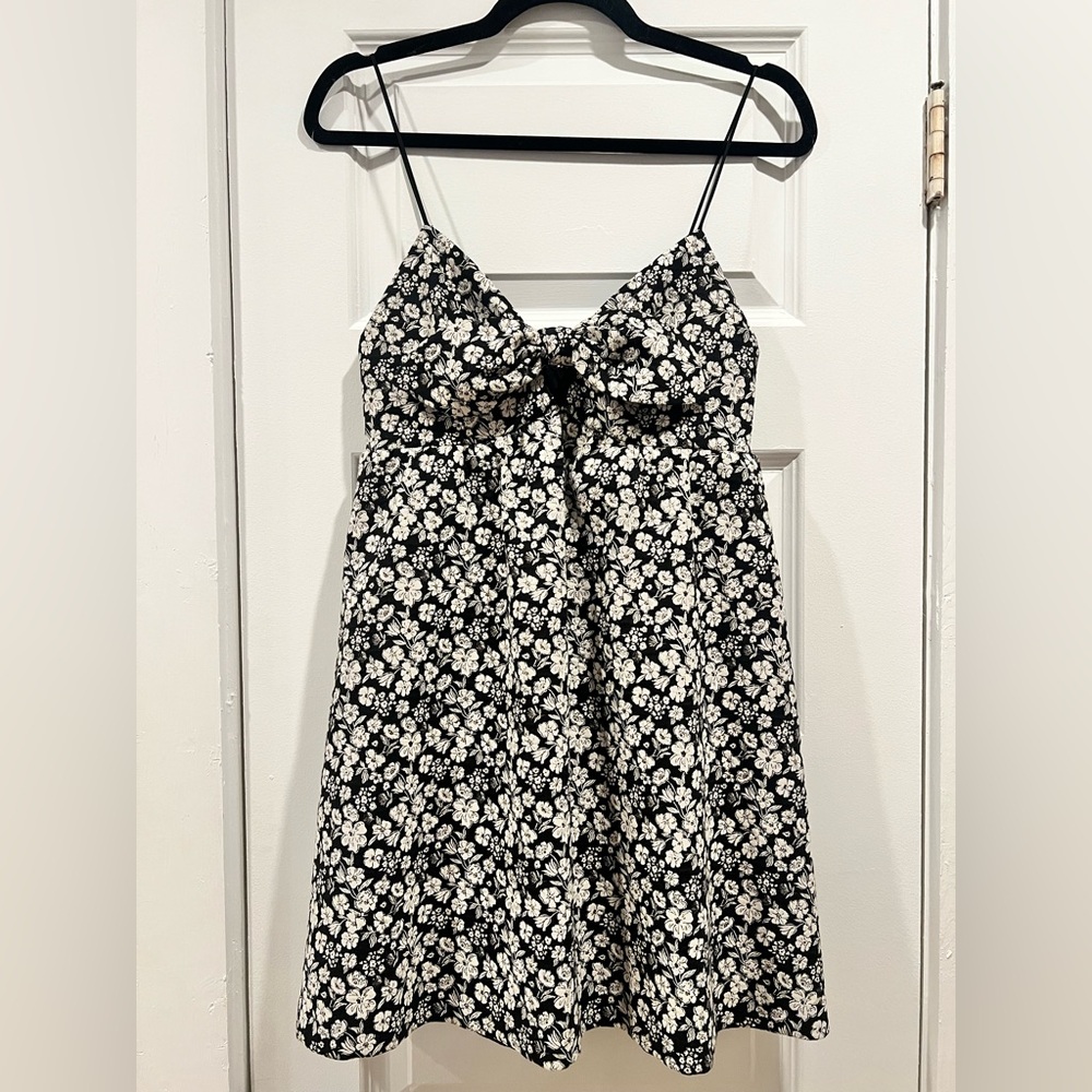 Alice + Olivia Black and White Floral Dress